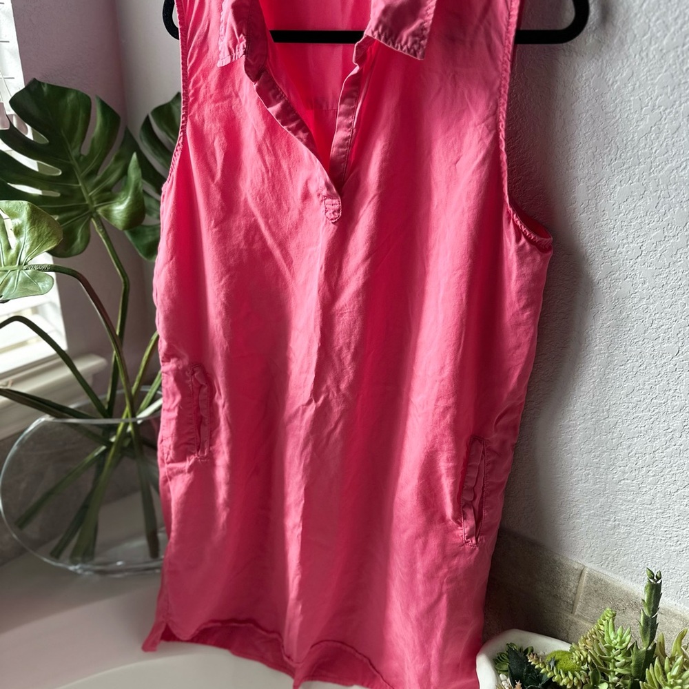 Sleeveless Pink Tencel Women's Sheath dress. EUC Sz XL